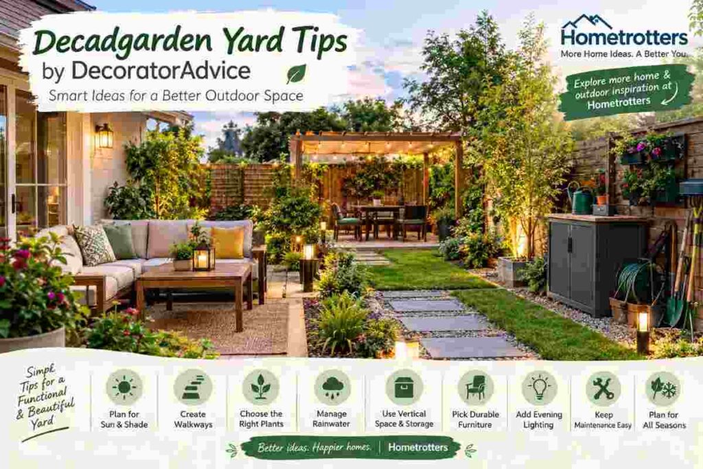 Decadgarden Yard Tips by DecoratorAdvice for a practical home yard